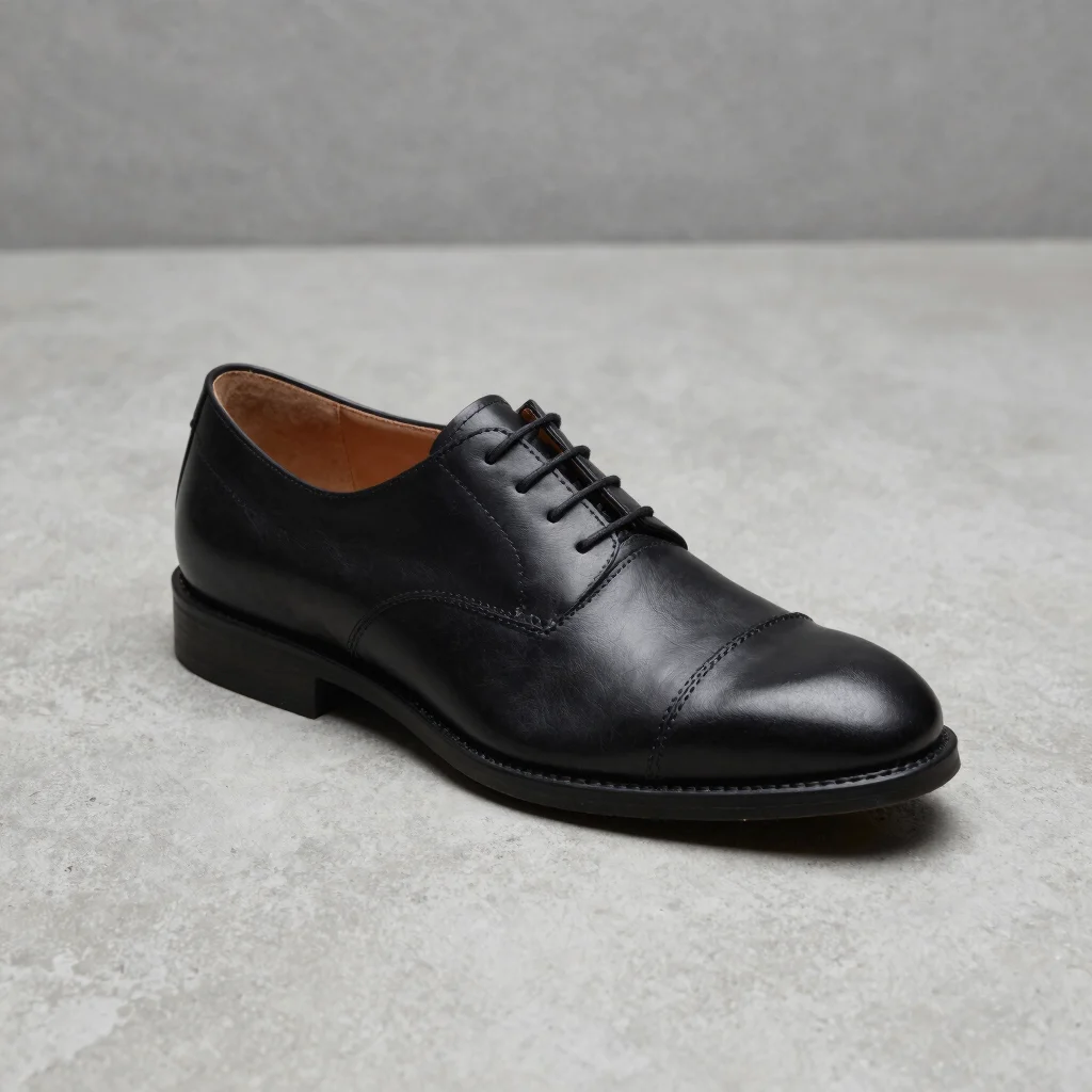 Aethel Black Calfskin Derby