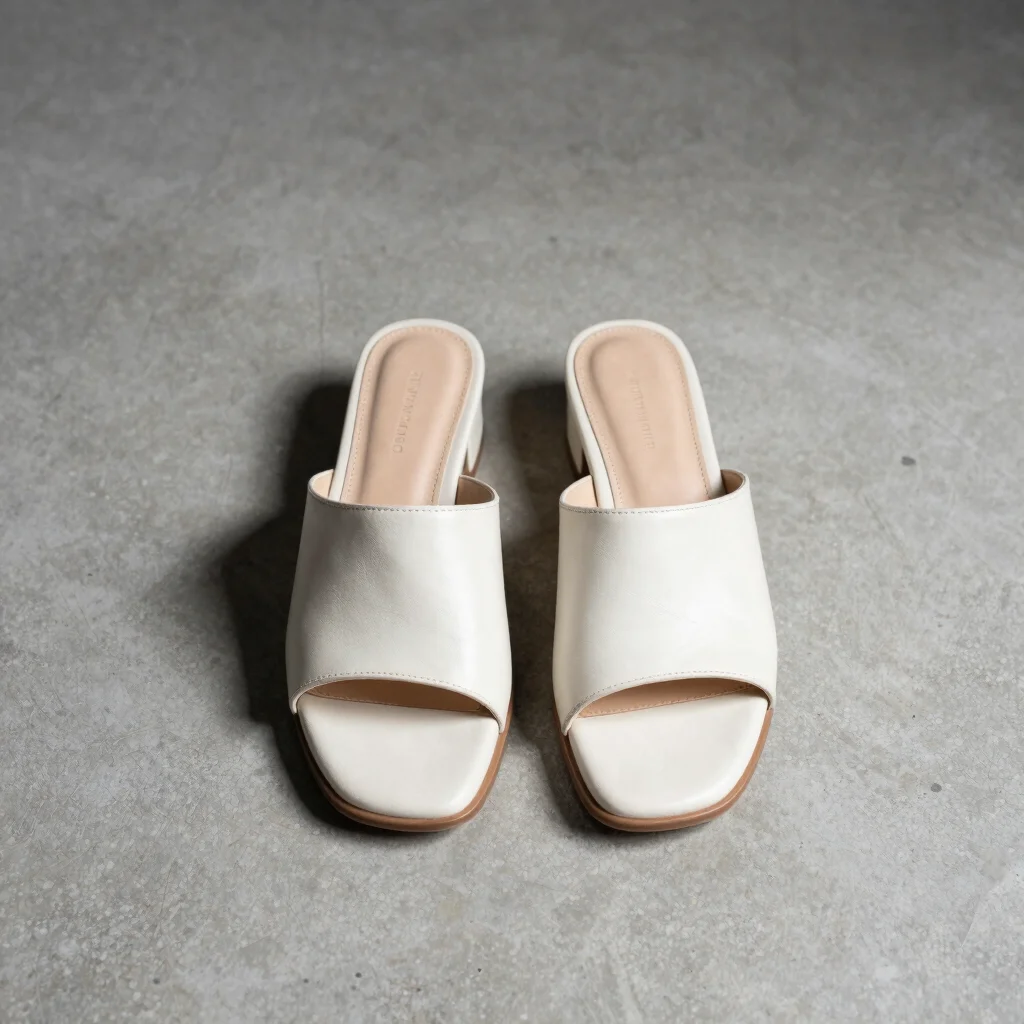 Vane Square-Toe Leather Mules